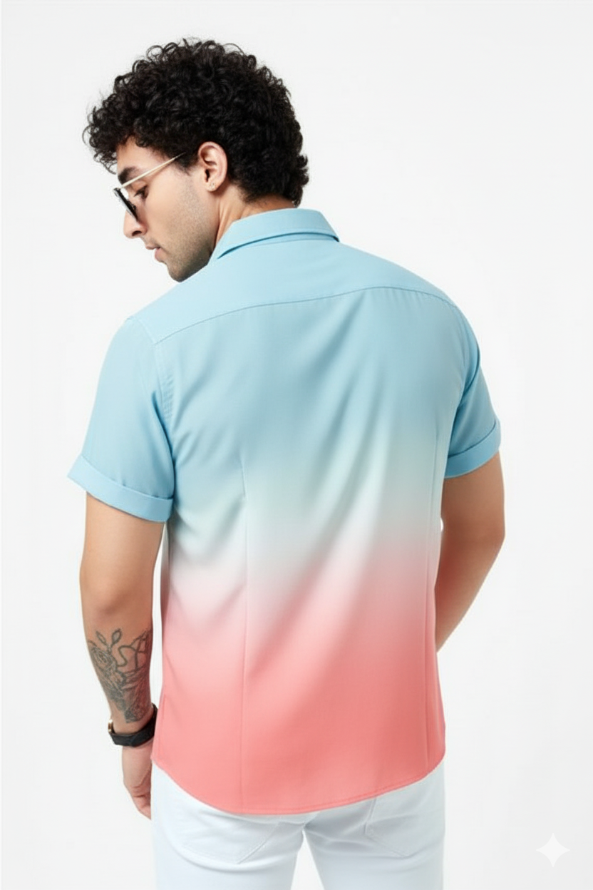 Red&Blue Ombre Shirt