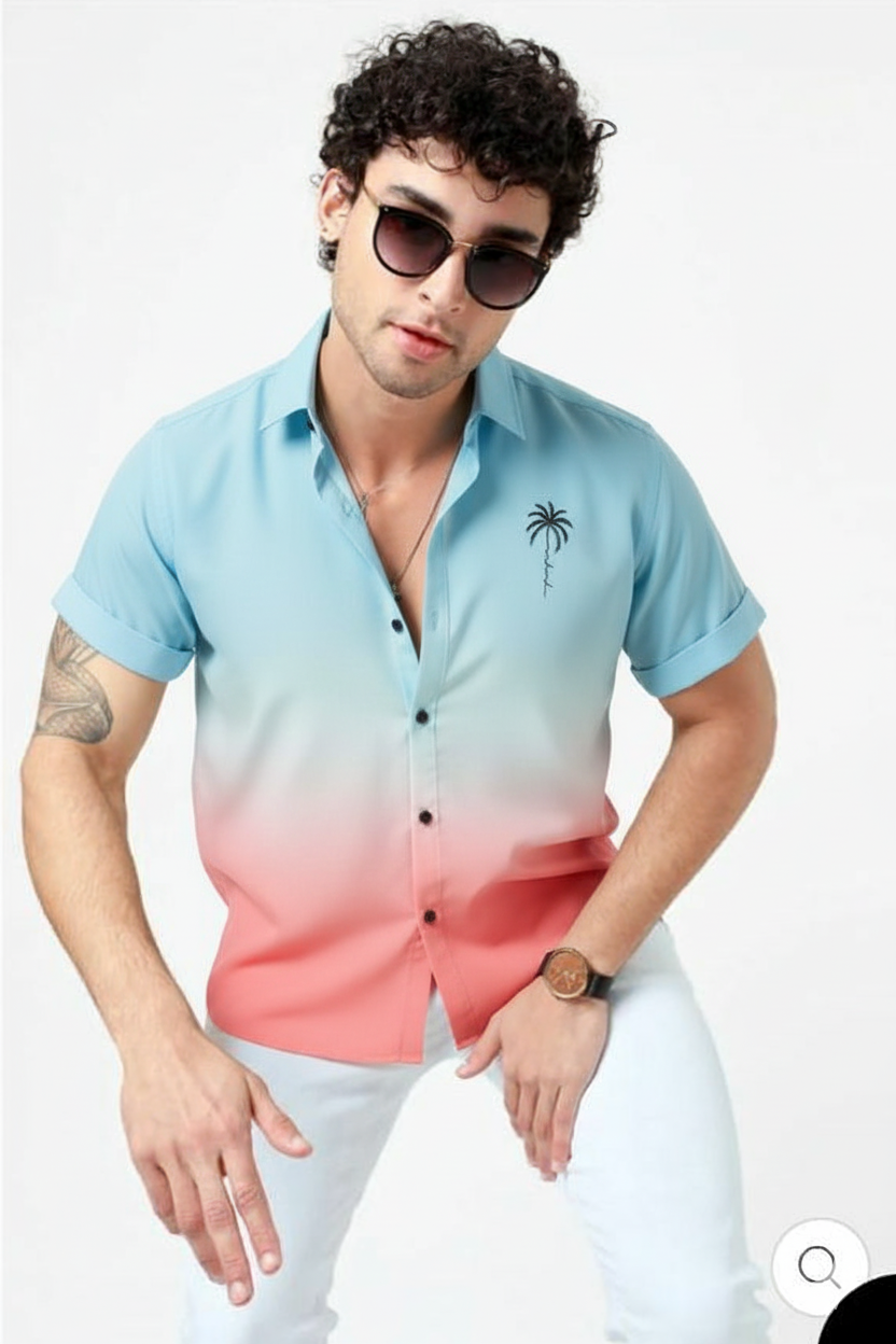 Red&Blue Ombre Shirt