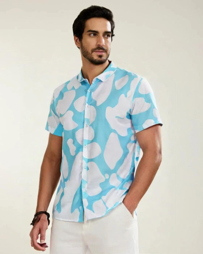 Sky Blue Abstract Shirt