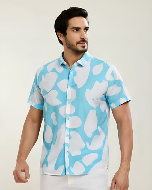 Sky Blue Abstract Shirt