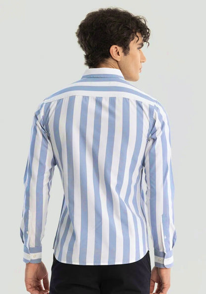 Blue & White Stripes Shirt