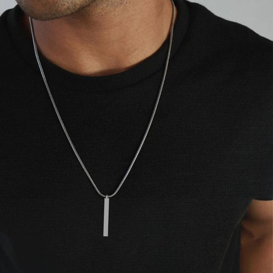 Cuboid Pendant With Chain