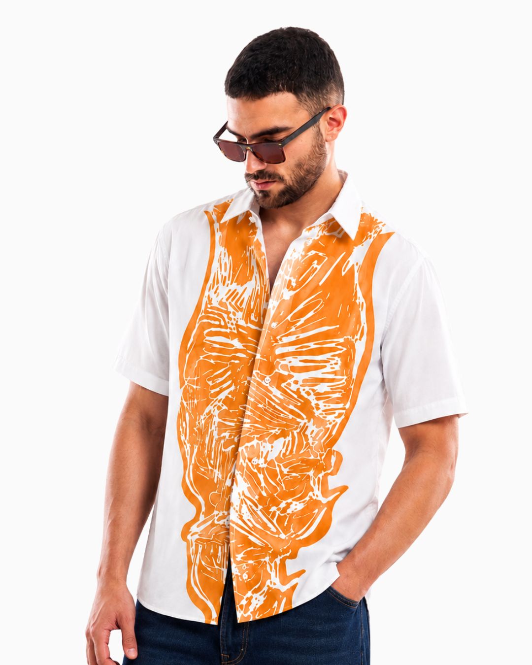 Orange Abstract Shirt