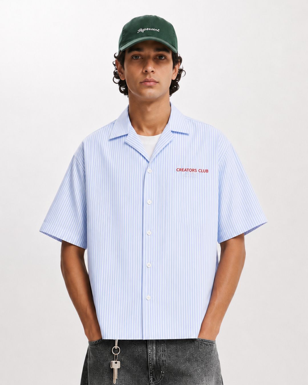 Blue Stripes Boxy Shirt