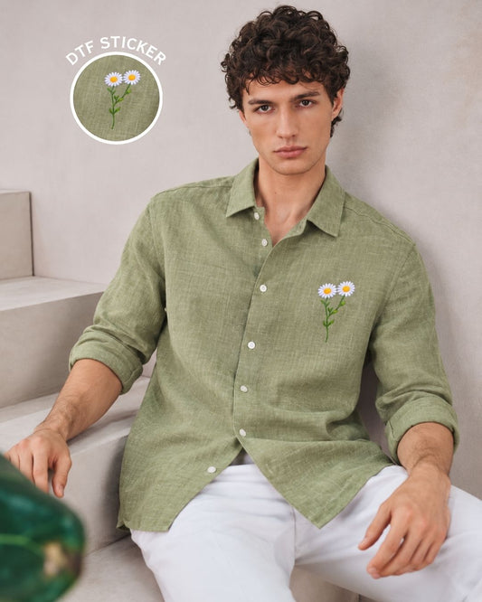Olive Linen Shirt