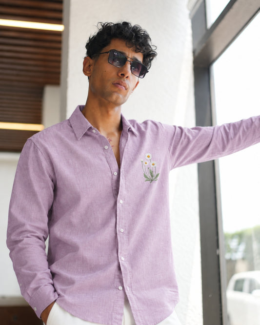 Lavender Linen Shirt