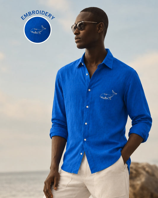 Blue Whale Linen Shirt