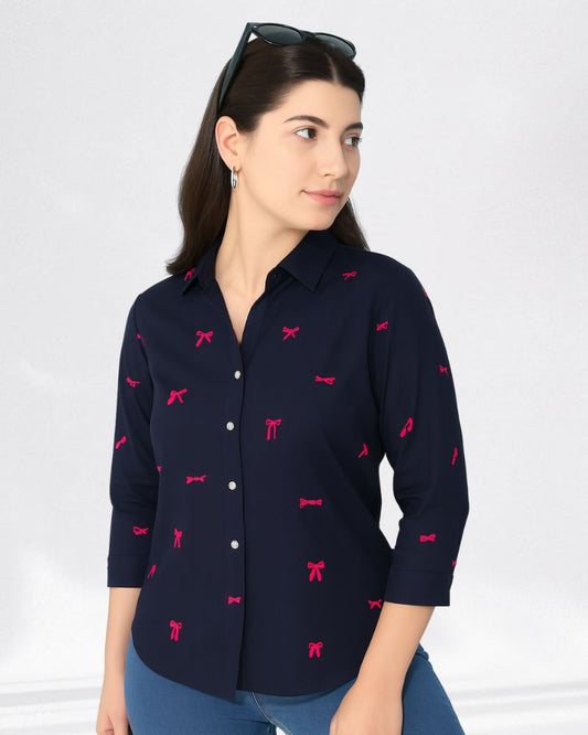 Pink Bows Print Shirt