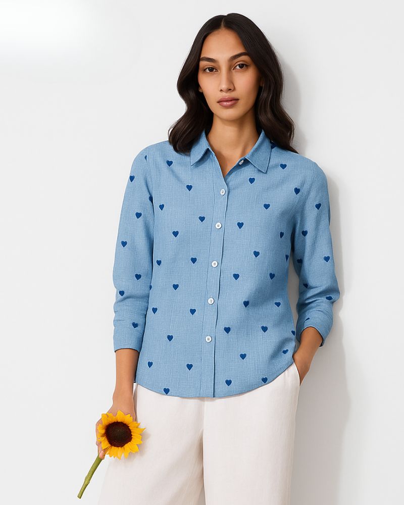 Heart Shapes Printed Shirt