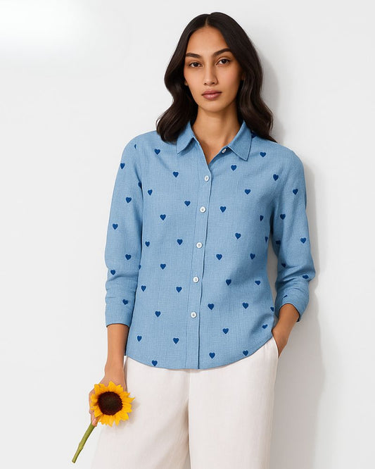 Heart Shapes Printed Shirt