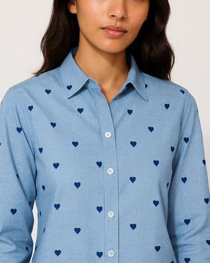 Heart Shapes Printed Shirt