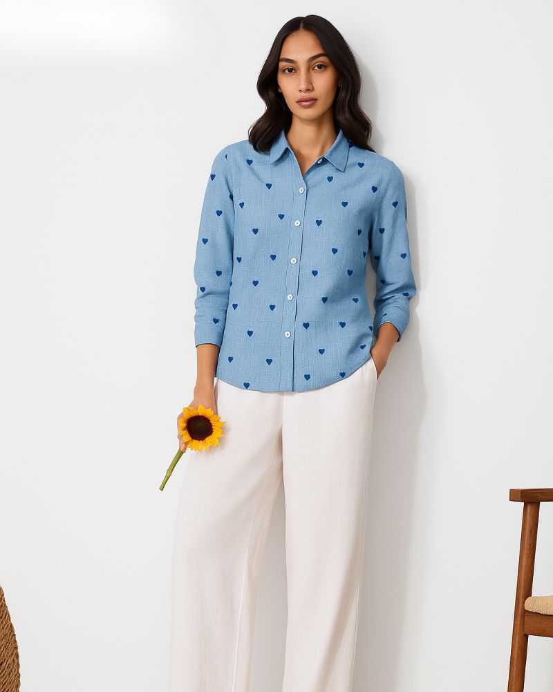 Heart Shapes Printed Shirt