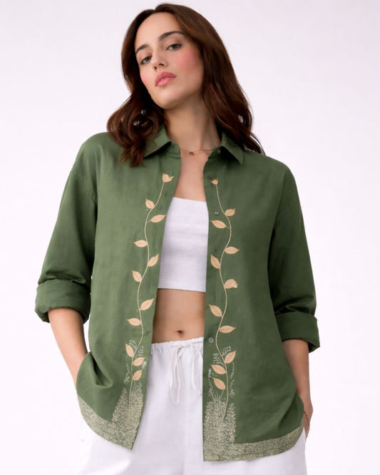Creeper Green Women Shirt
