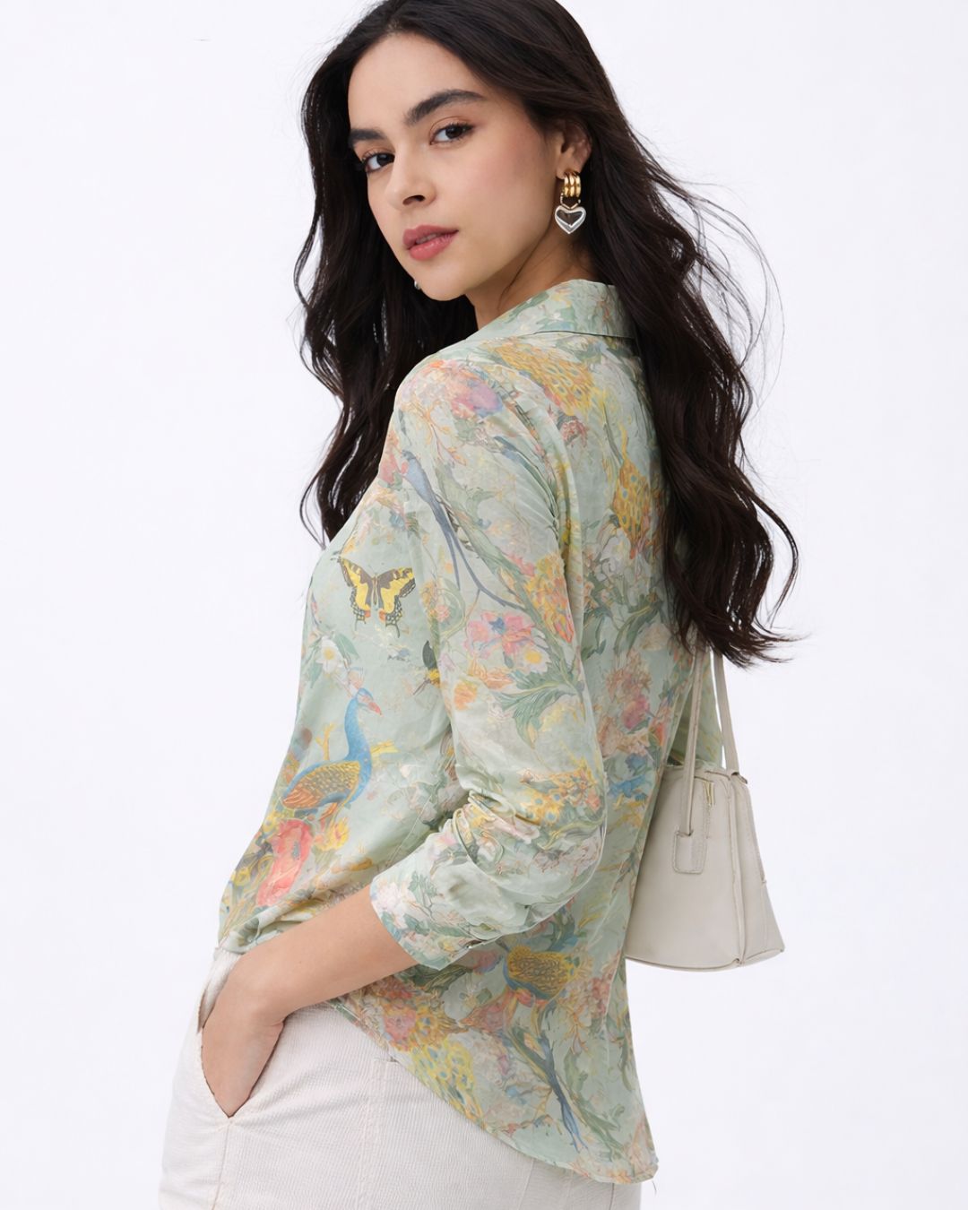 Floral Green Couple Shirts