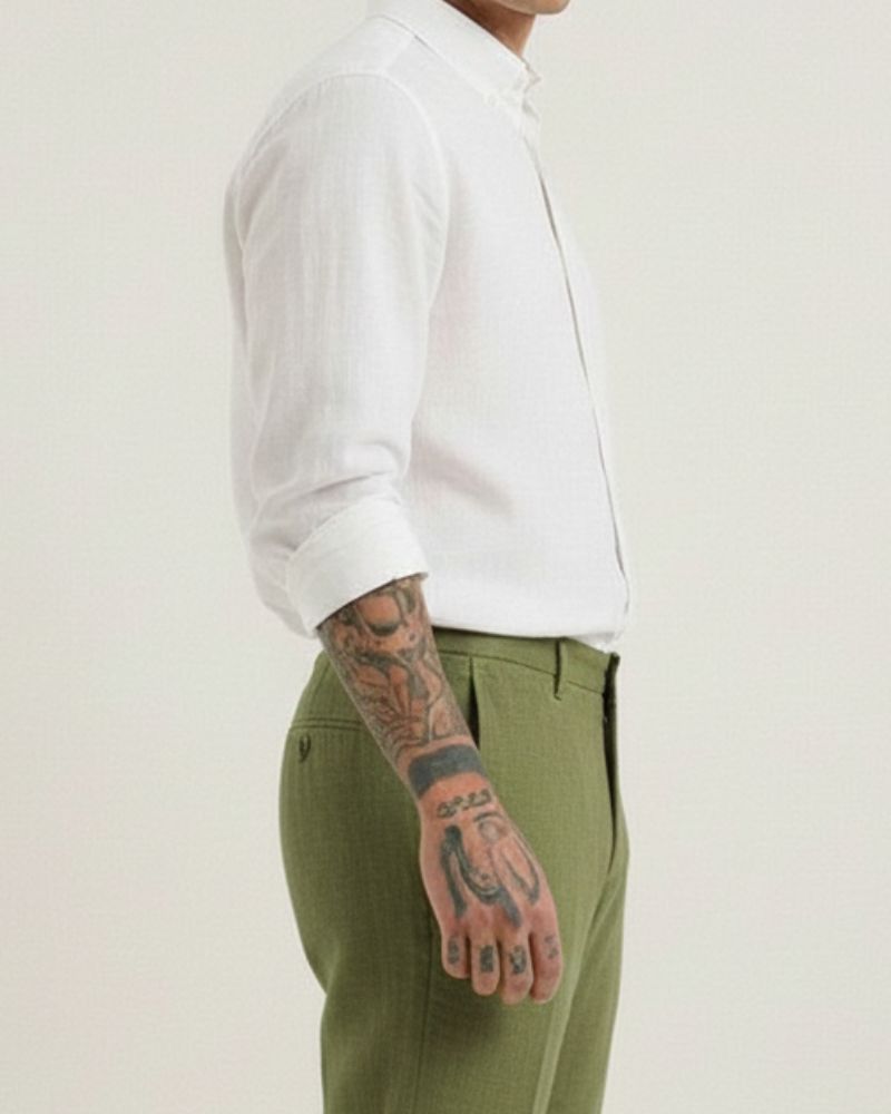 Green Linen Pant