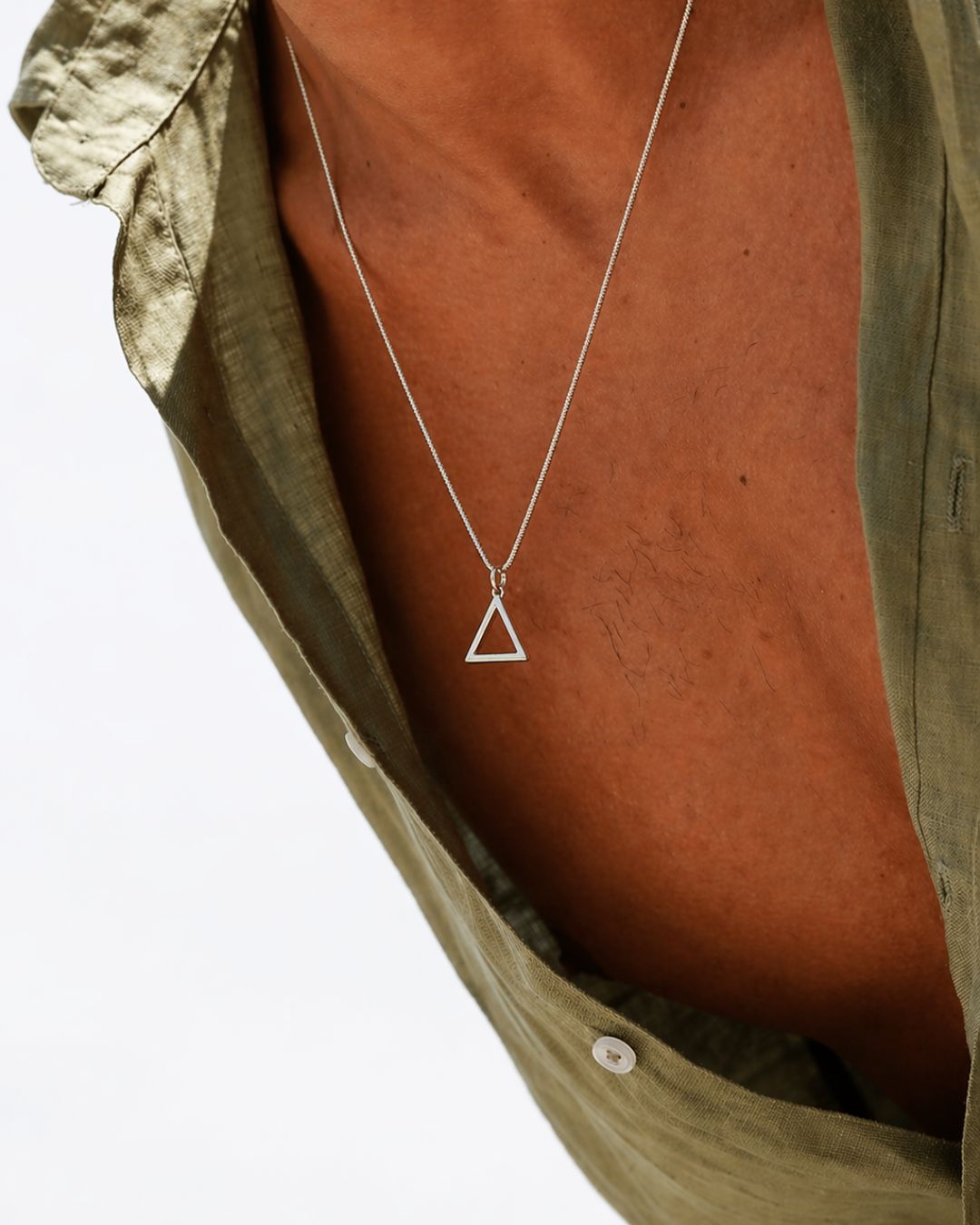 Triangle Pendant With Chain