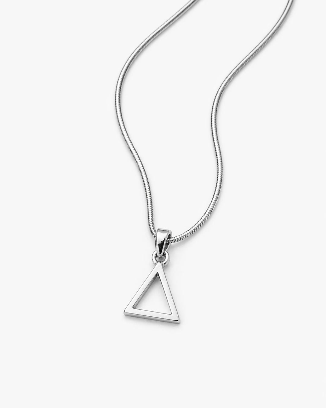 Triangle Pendant With Chain – London Prints Triangle Pendant With Chain – London Prints