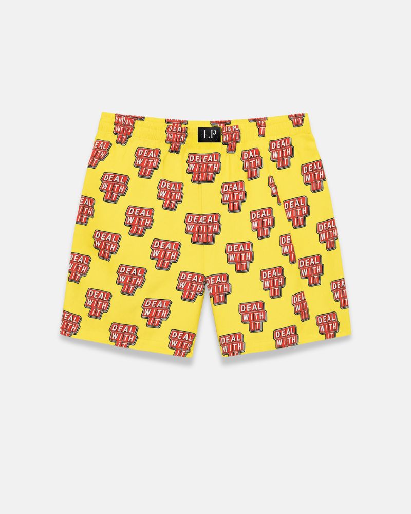 Printed Yellow Boxer