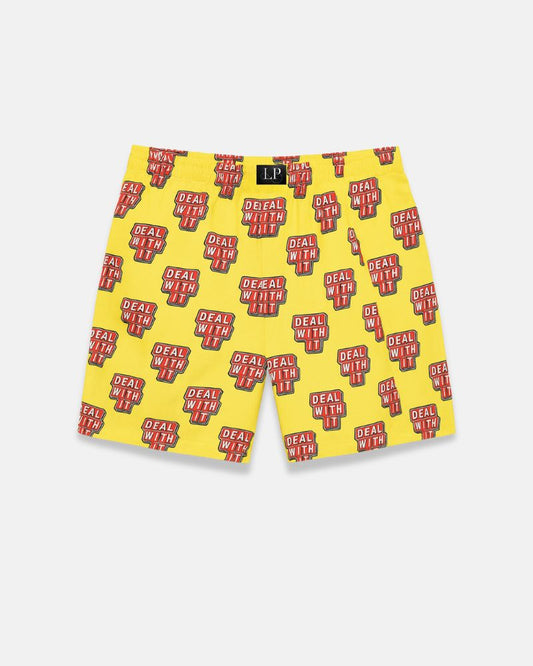 Printed Yellow Boxer