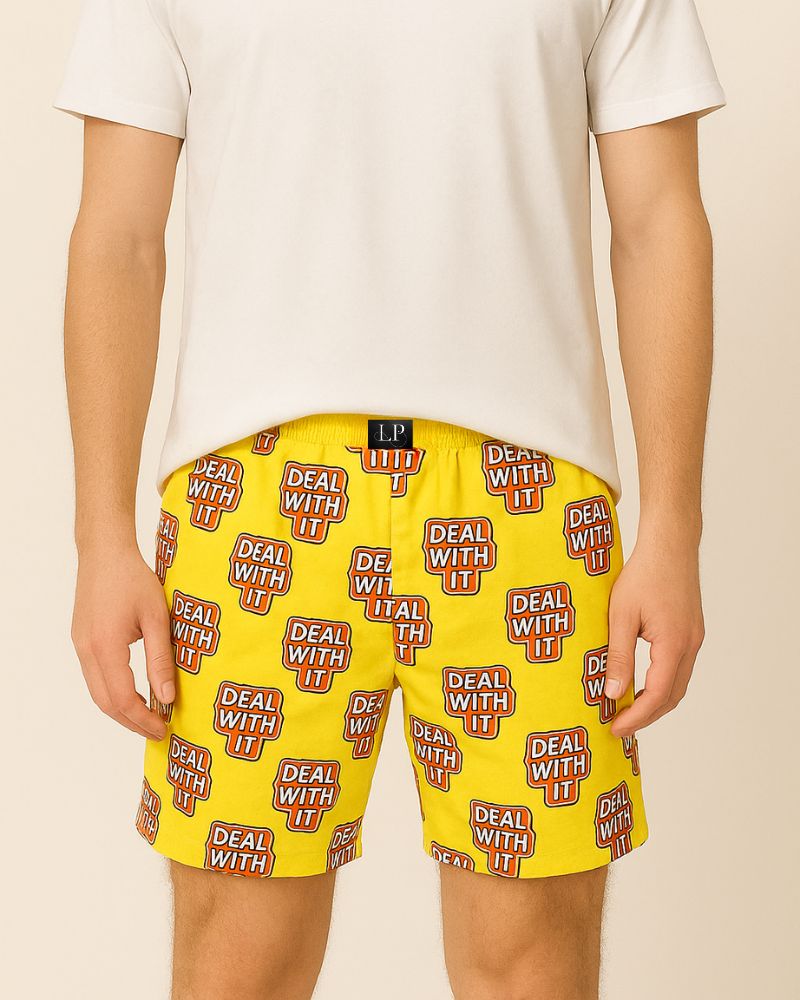 Printed Yellow Boxer