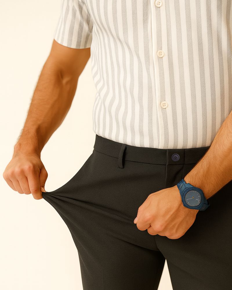 Grey Stretch Pants