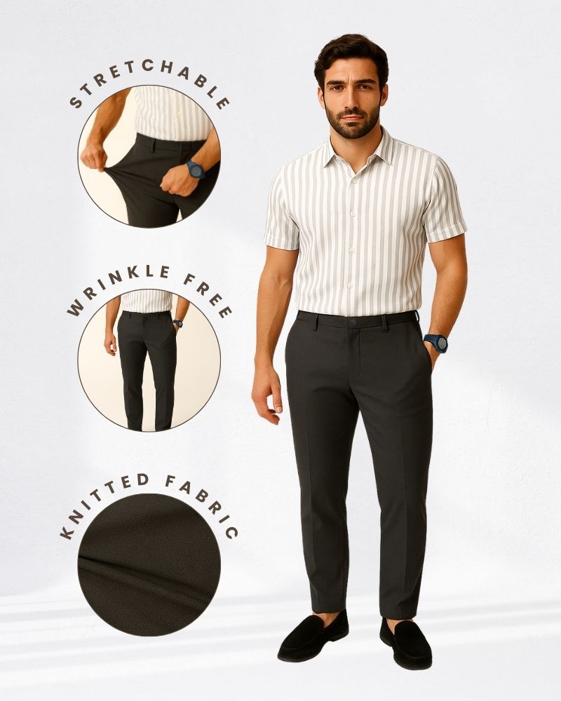 Grey Stretch Pants