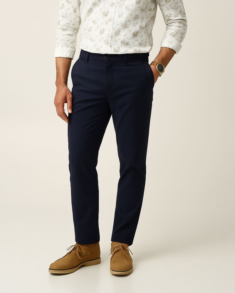 Navy Blue Stretch Pants
