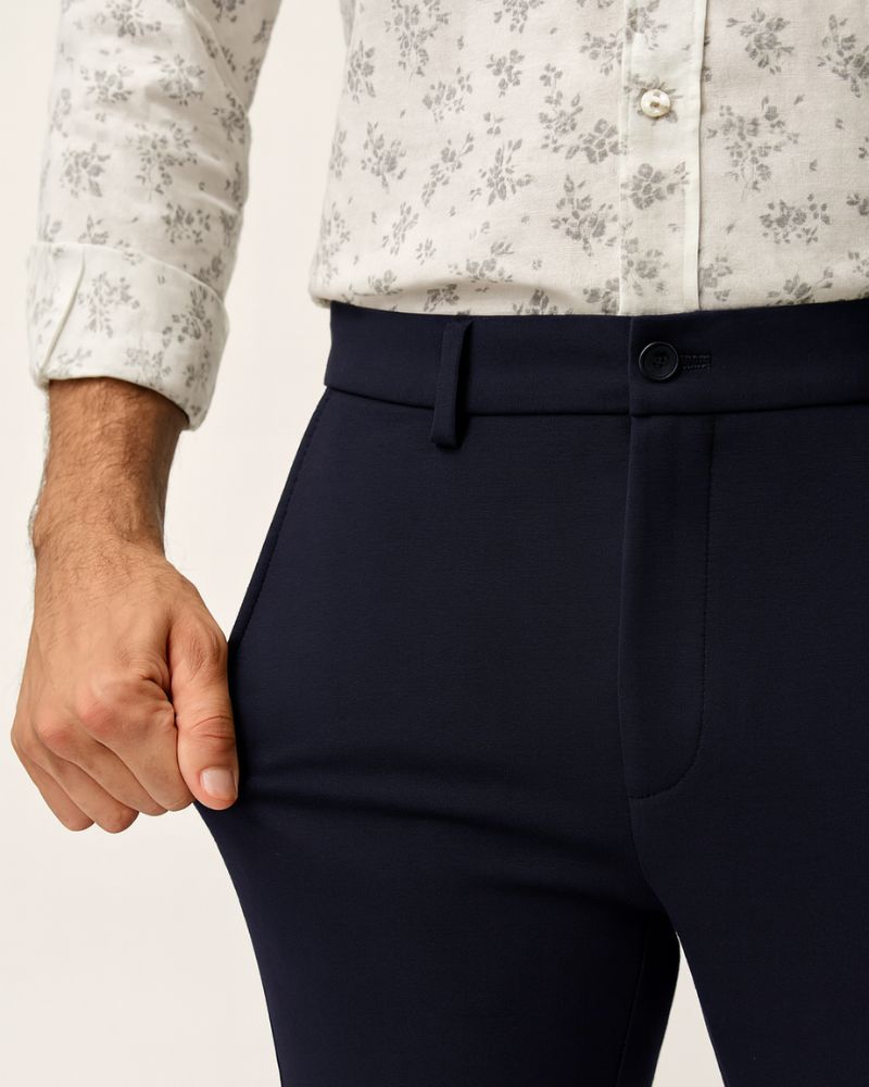 Navy Blue Stretch Pants