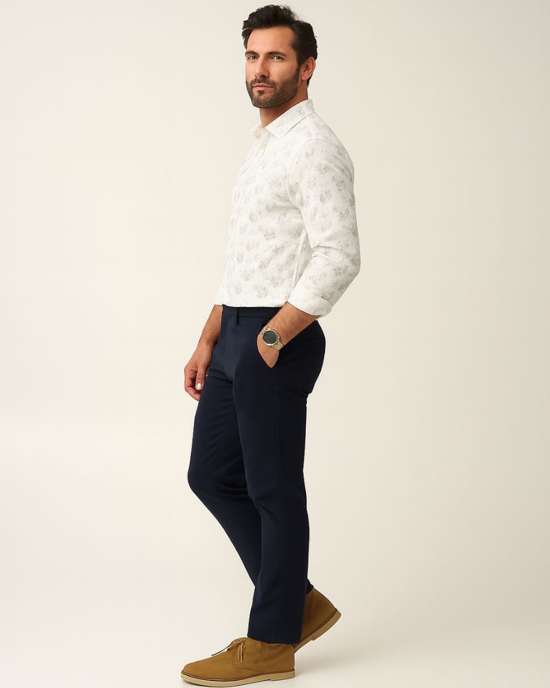 Navy Blue Stretch Pants