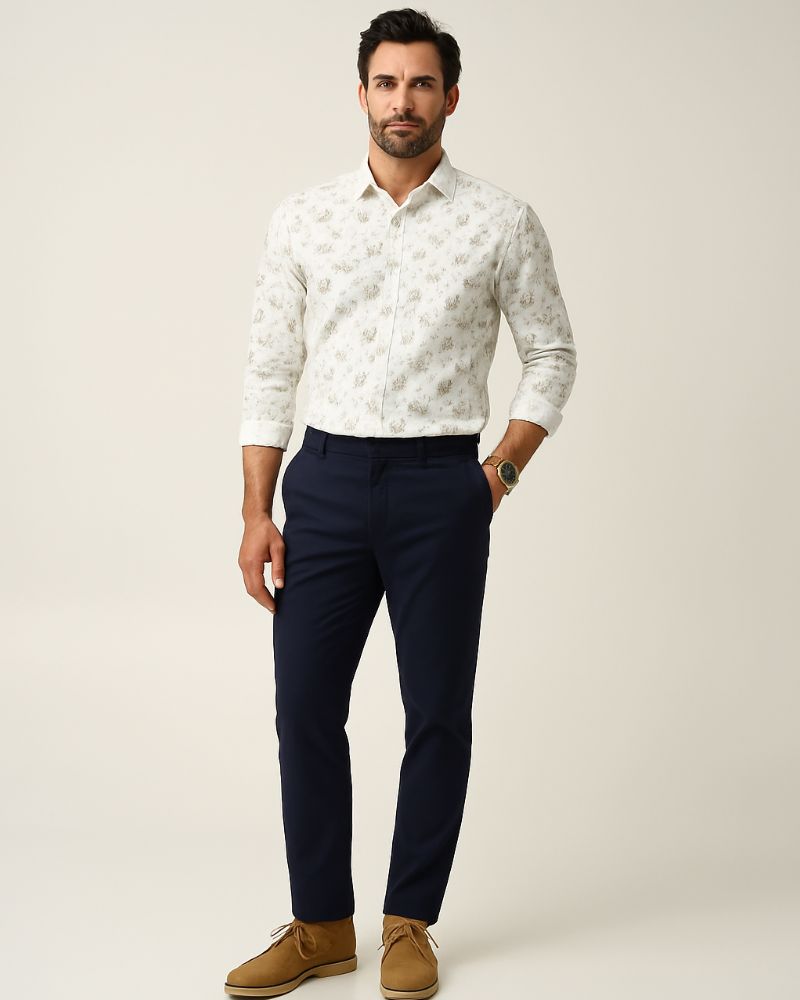 Navy Blue Stretch Pants