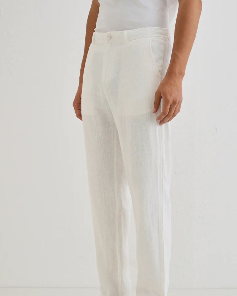 White Linen Pant