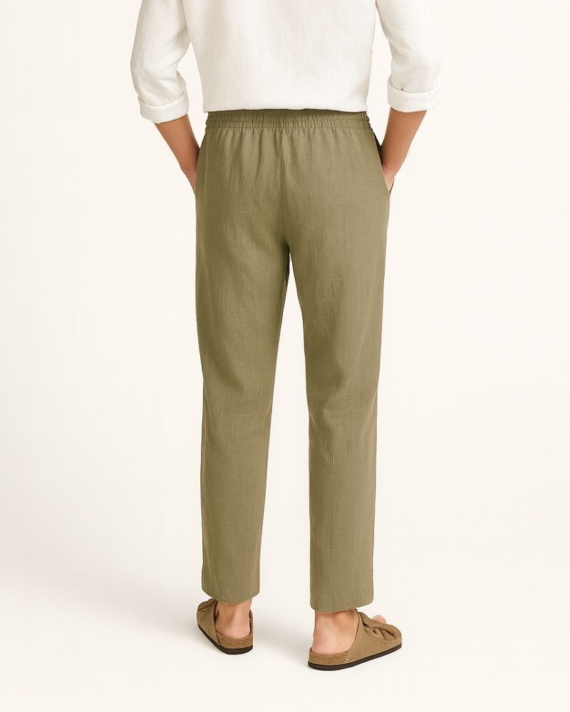 Green Linen Pant
