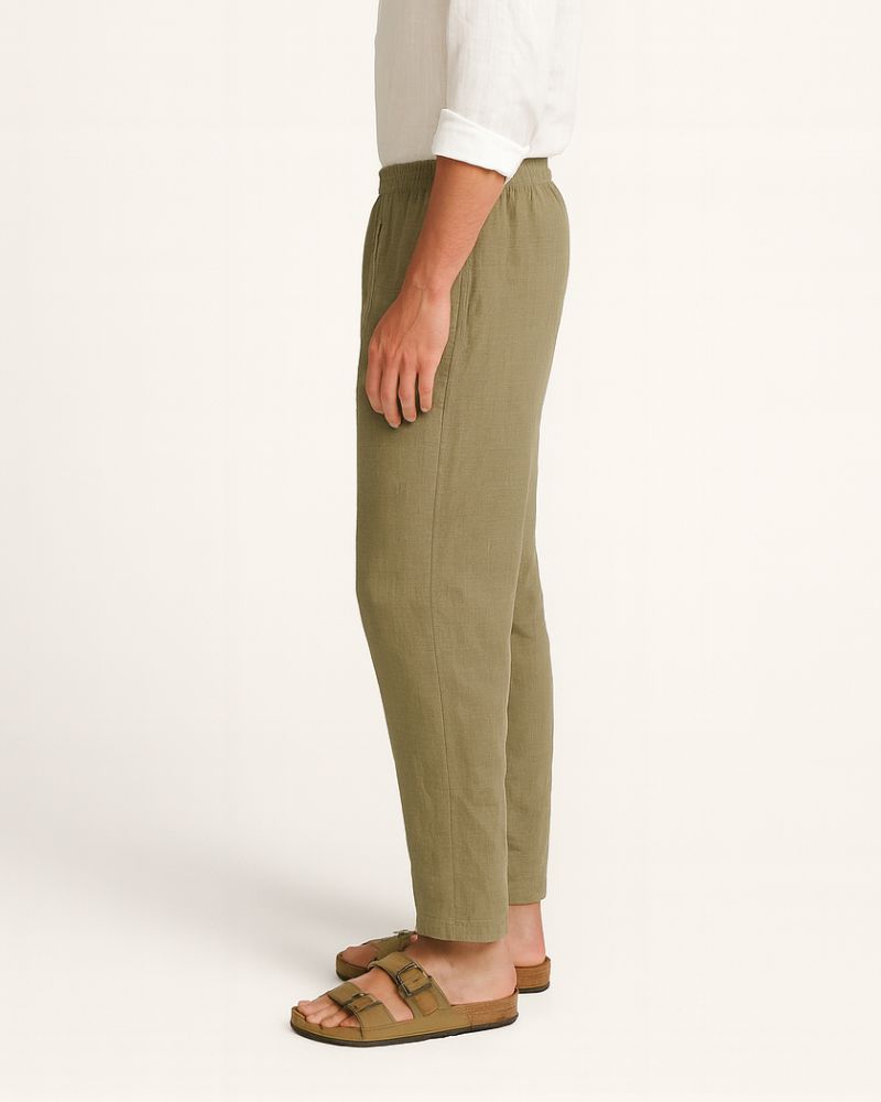 Green Linen Pant