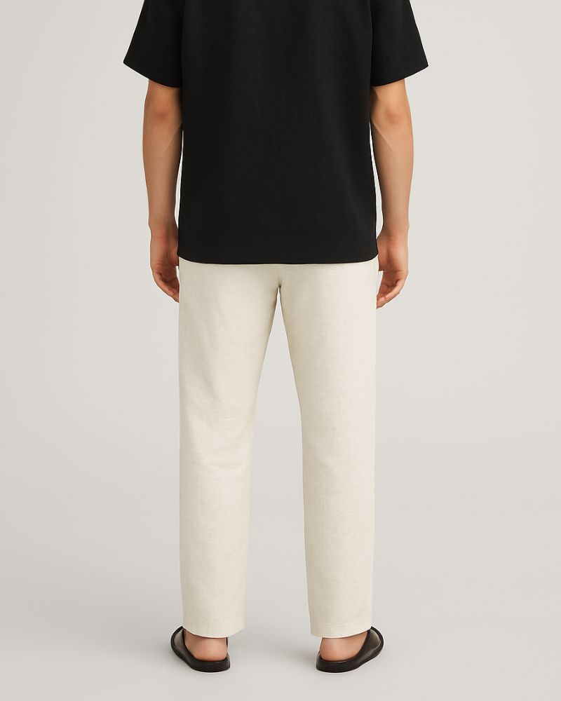 Beige Linen Pant