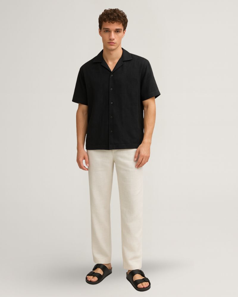 Beige Linen Pant