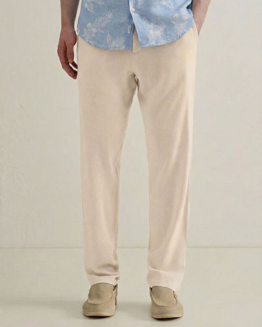 Beige Linen Pant