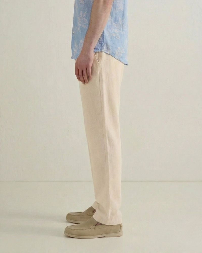 Beige Linen Pant