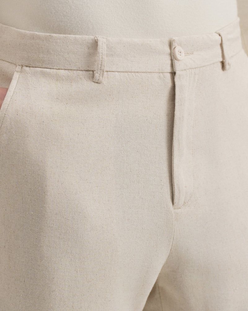 Beige Linen Pant