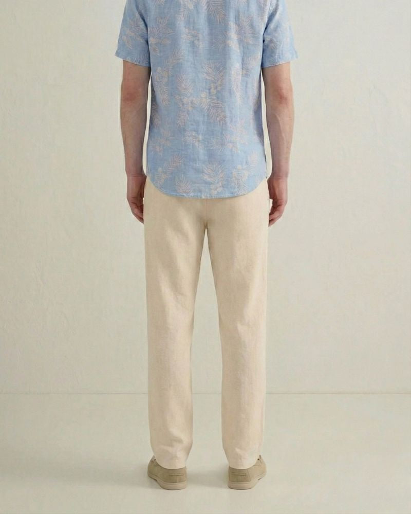 Beige Linen Pant