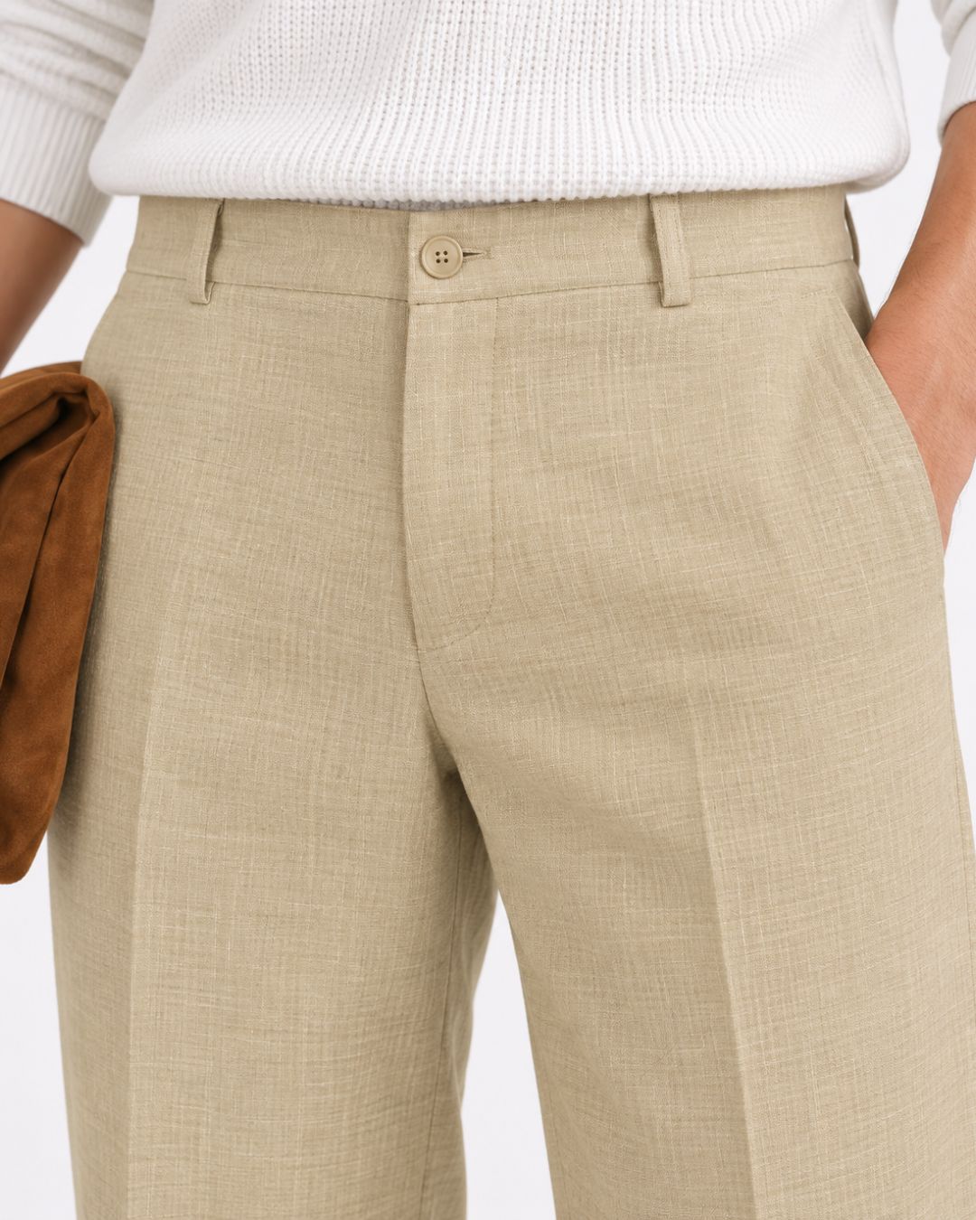 Cream Cotton Pant