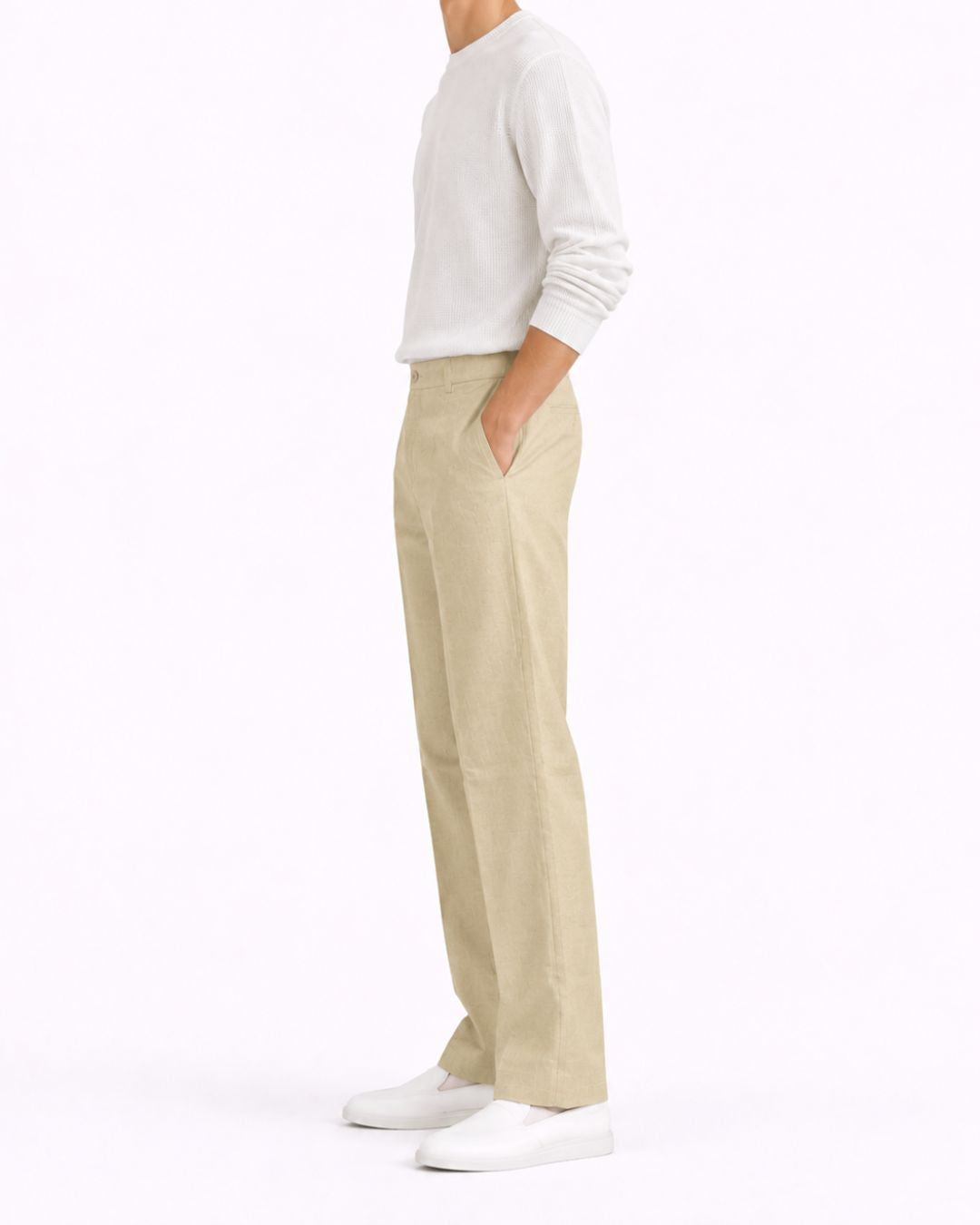 Cream Cotton Pant