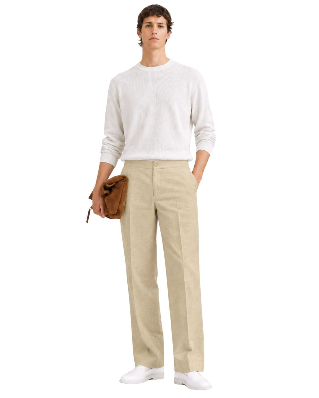 Cream Cotton Pant