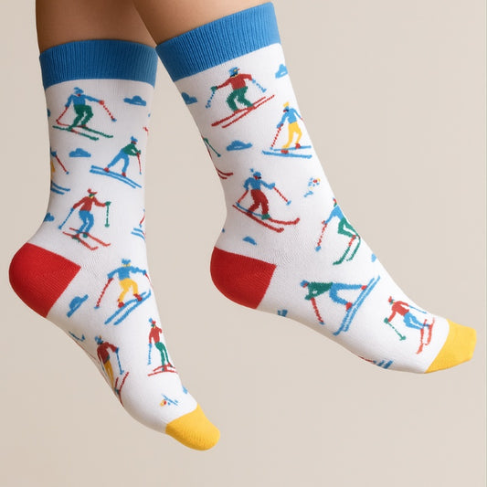 Skis Printed Socks