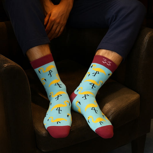 Crane Print Socks