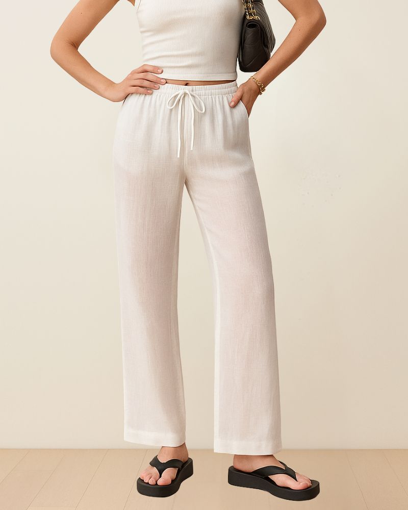 White Linen Pant