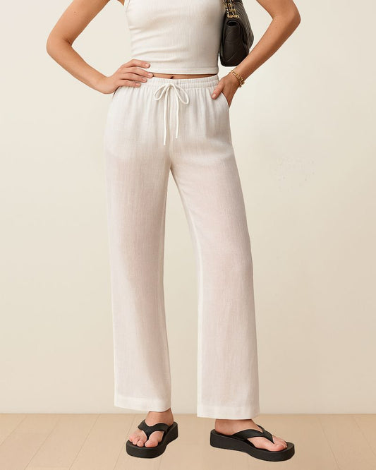 White Linen Pant