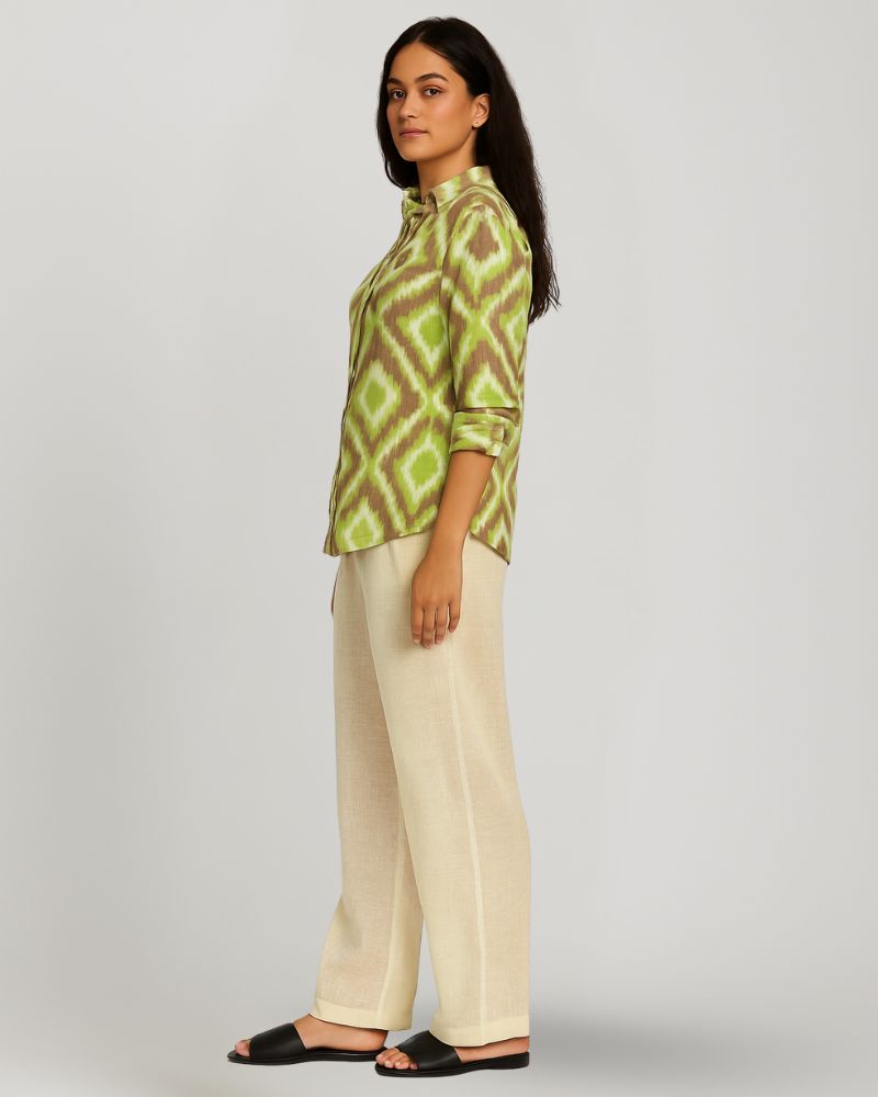 Beige Linen Pant