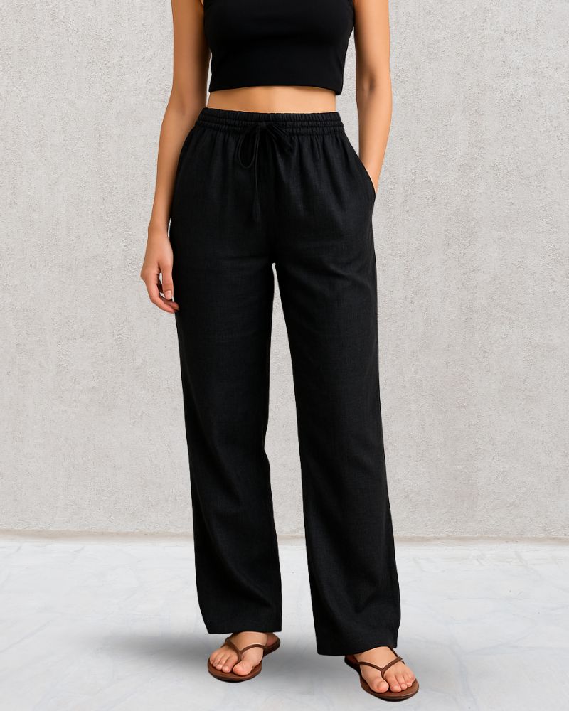 Black Linen Pant