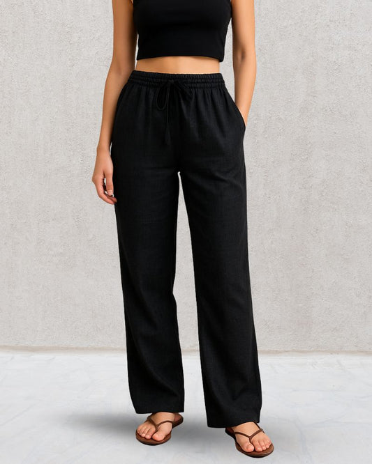 Black Linen Pant