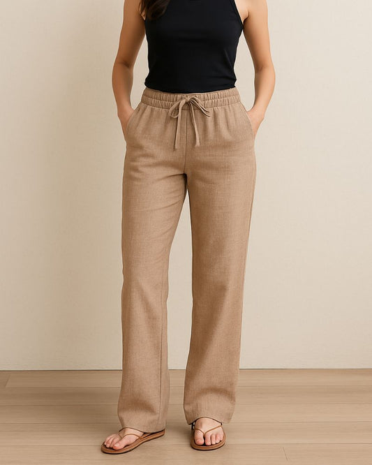 Brown Linen Pant